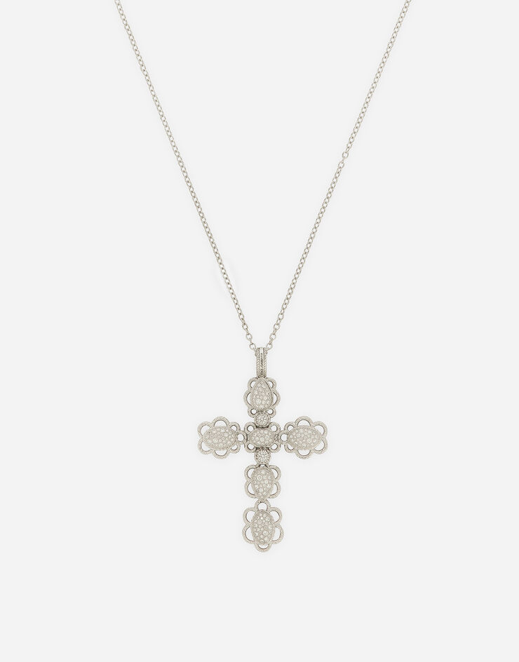 Dolce & Gabbana Easy Diamond pendant in white gold 18kt and diamonds pavé White WAQD4GWDIA1