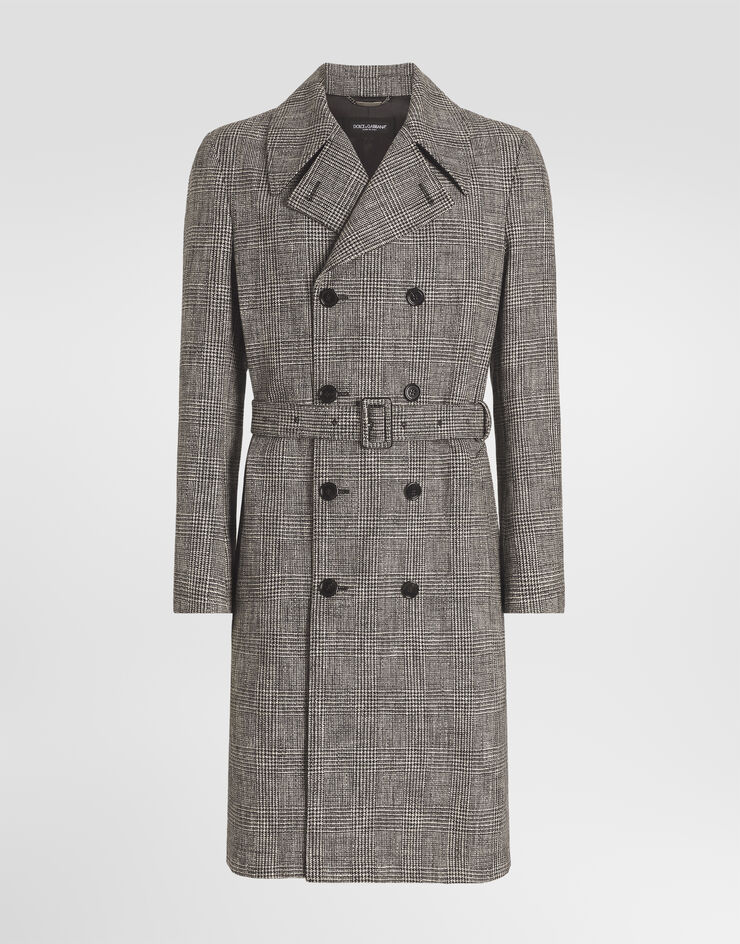 Dolce & Gabbana Double-breasted glen plaid cotton coat Dolce & Gabbana Double-breasted glen plaid cotton coat Multicolor G054TTFQ6CZ