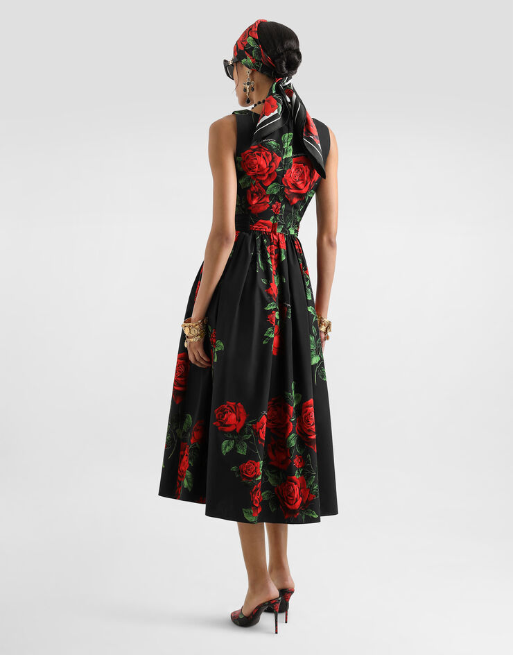 Dolce & Gabbana Rose-print poplin dress Dolce & Gabbana Rose-print poplin dress Multicolor F612PTHS5VL