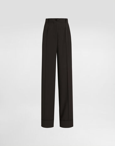 Dolce & Gabbana Flared woolen pants Print F7AX5TIS1Y6