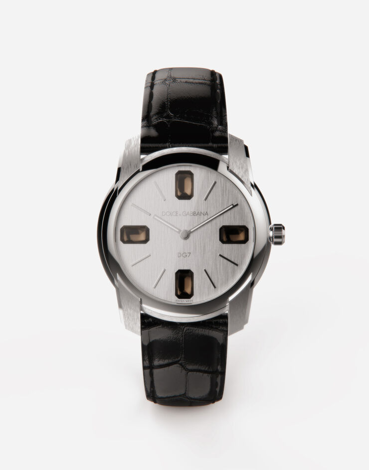 Dolce & Gabbana Steel watch with smoky quartz Black WWFE1SWW066