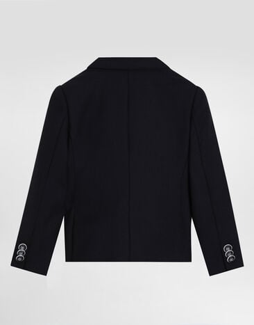 Dolce & Gabbana Single-breasted jacket in canvas Blue L51J83FU28G