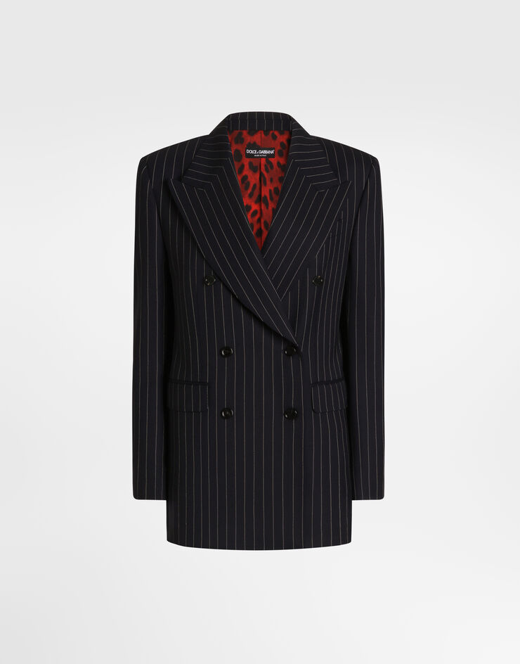 Dolce & Gabbana Linda double-breasted jacket in pinstripe wool Dolce & Gabbana Linda double-breasted jacket in pinstripe wool Multicolor F2JBPTFRBC0