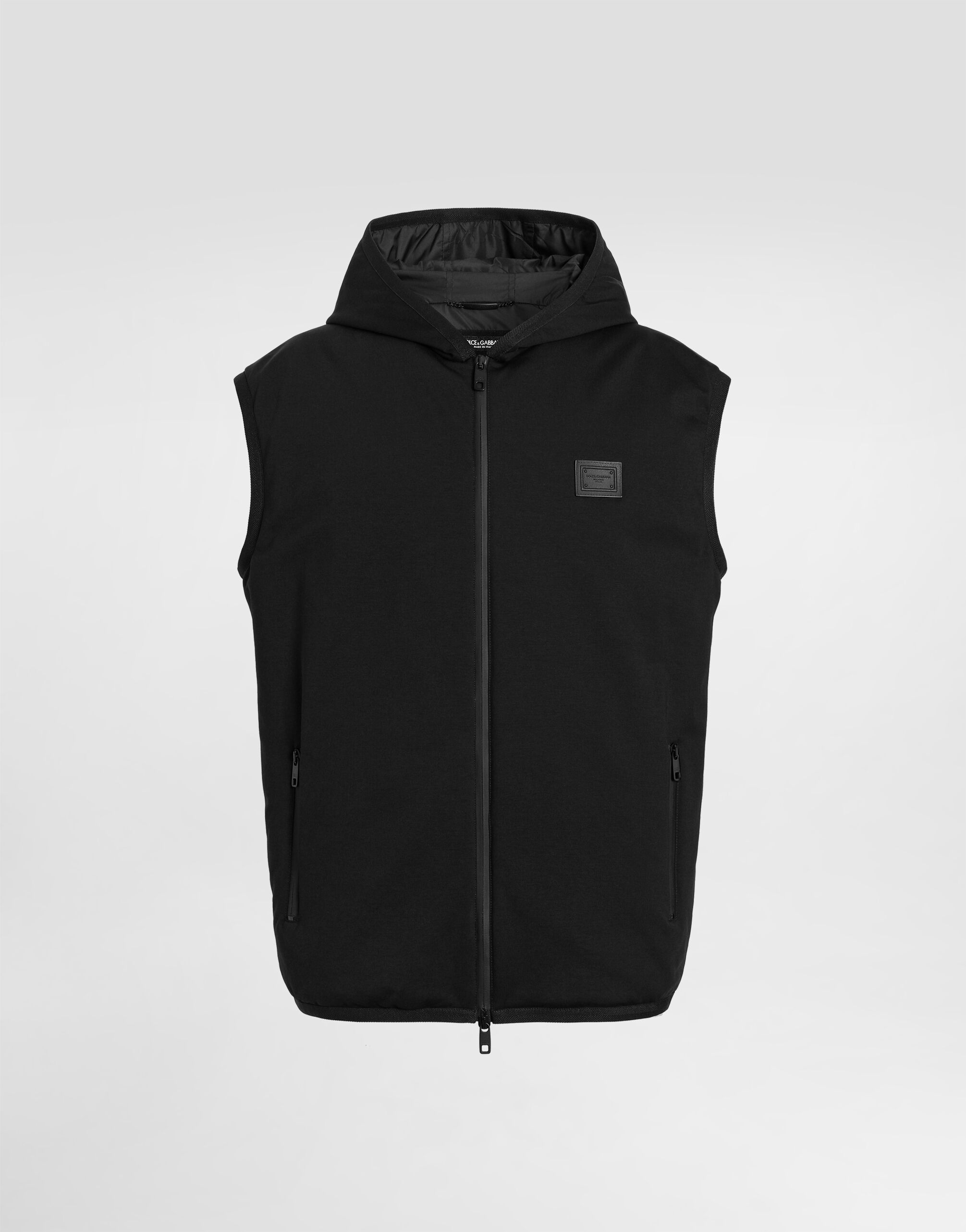 Blackのメンズ テクニカルファブリック ベスト | Dolce&Gabbana®