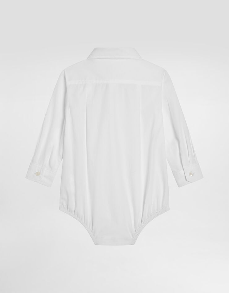 Dolce & Gabbana Poplin bodysuit with DG logo Dolce & Gabbana Poplin bodysuit with DG logo White L11O82G7P1Z