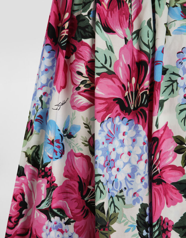 Dolce & Gabbana Falda de popelina con estampado Multicolor L55I33HS5TP