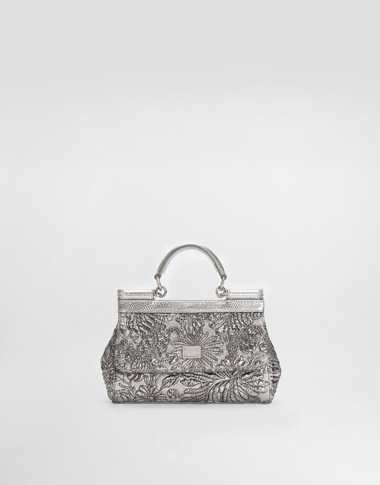 Dolce & Gabbana Small Sicily handbag in brocade Dolce & Gabbana Small Sicily handbag in brocade Silver BB7116BR817