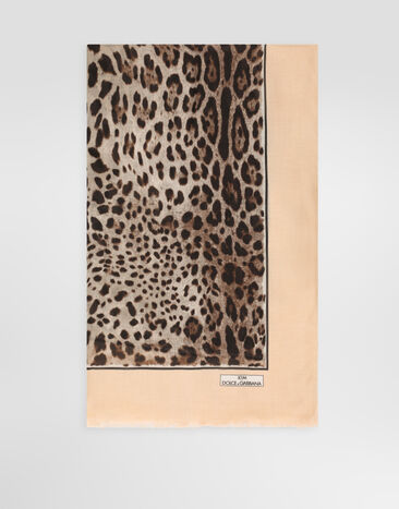 Dolce & Gabbana Leopard-print cashmere and modal scarf (135 x 200) Animal Print FS184AGDBQH