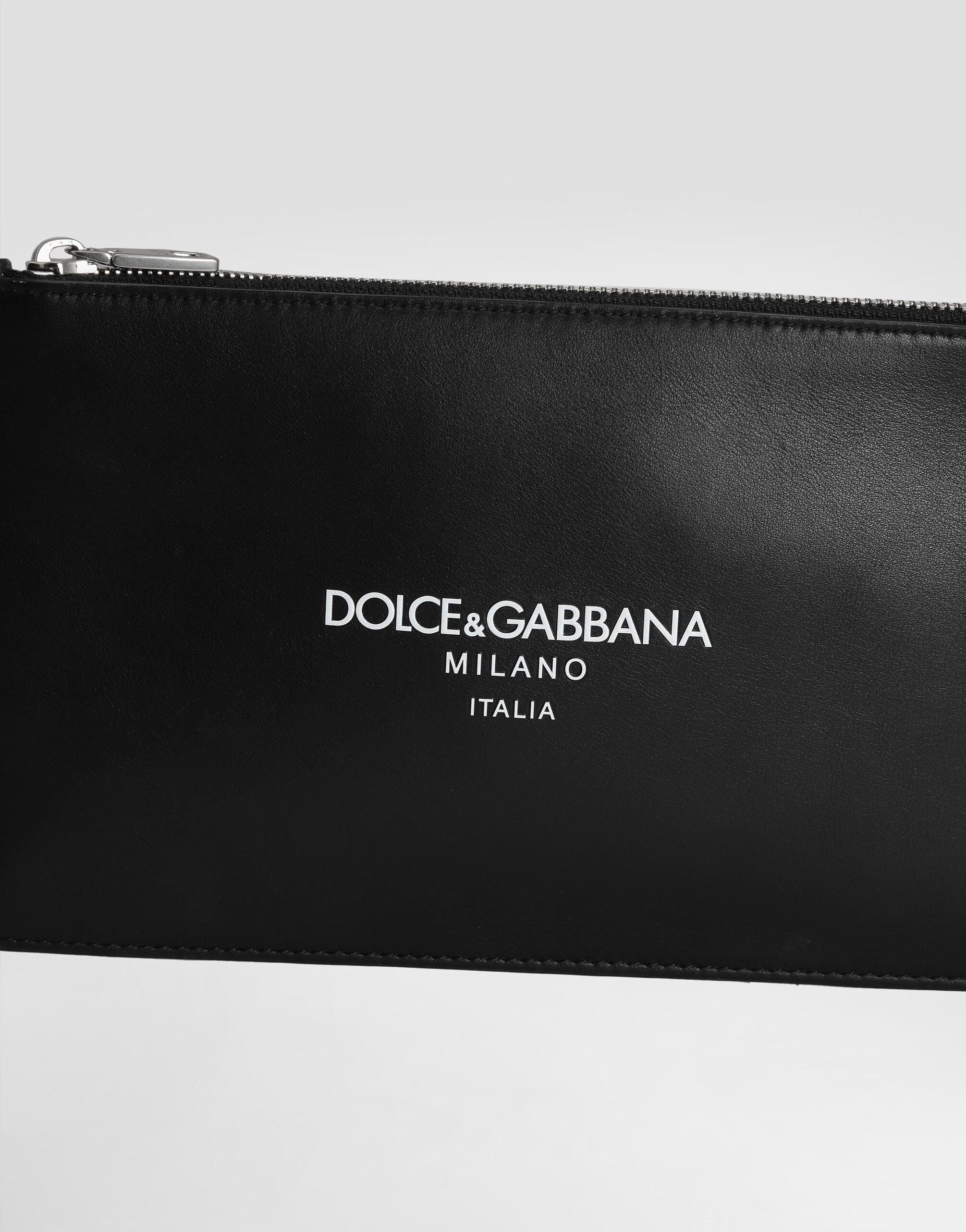 Calfskin toiletry bag in Black for Men | Dolce&Gabbana® US