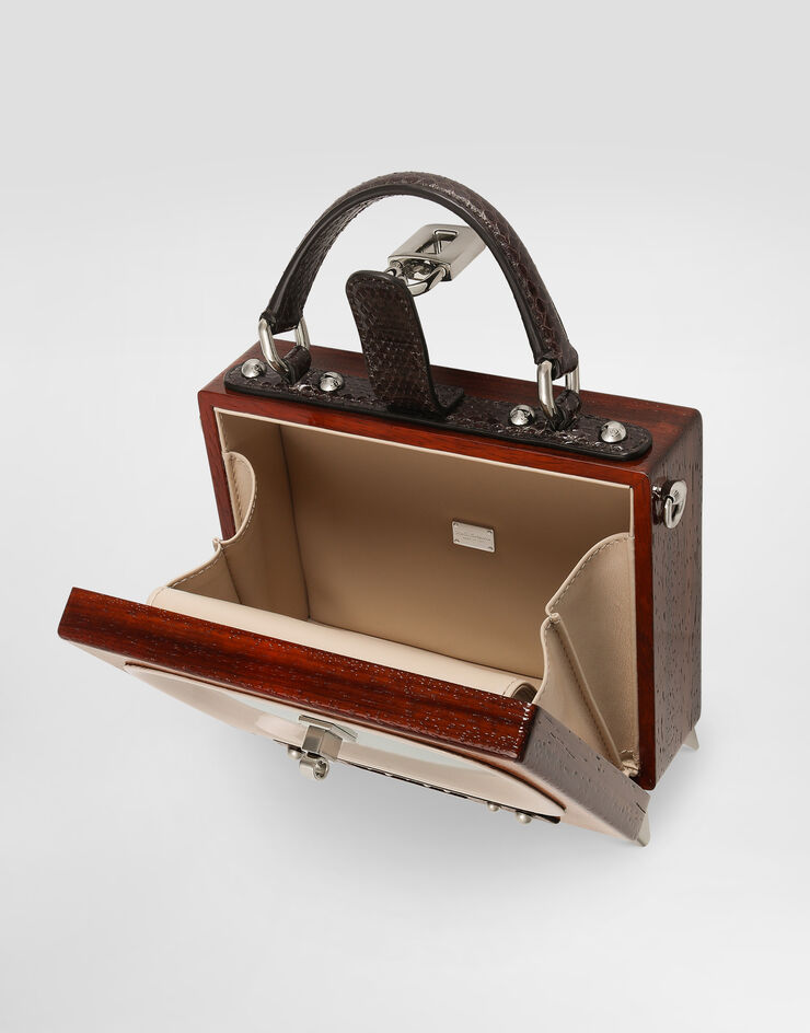 Dolce & Gabbana Tv Dolce Box bag in hand-painted wood Multicolor BB5970A8H08