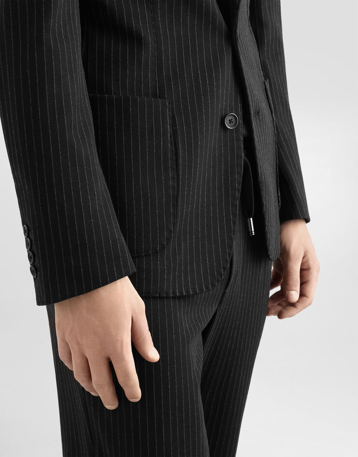 Dolce & Gabbana Pinstripe stretch jersey Portofino jacket Multicolor G2PT9ZFRGBZ