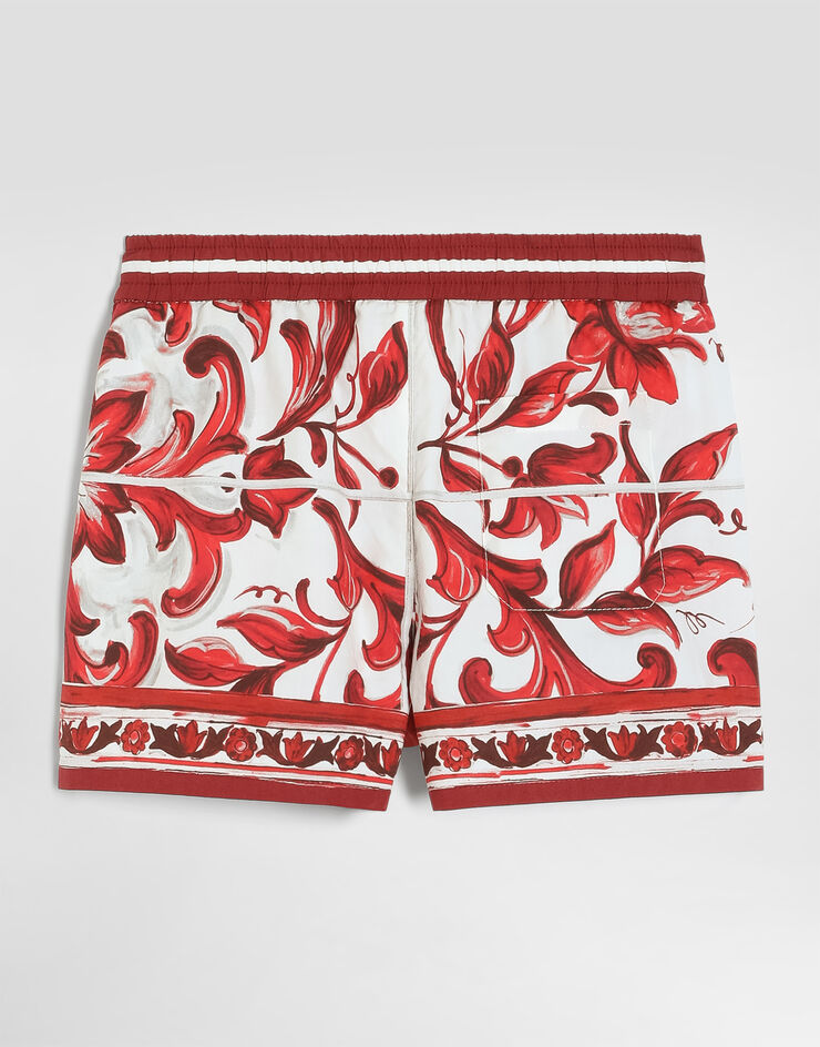 Dolce & Gabbana Majolica-print poplin bermuda shorts Multicolor L14Q07FI5OI