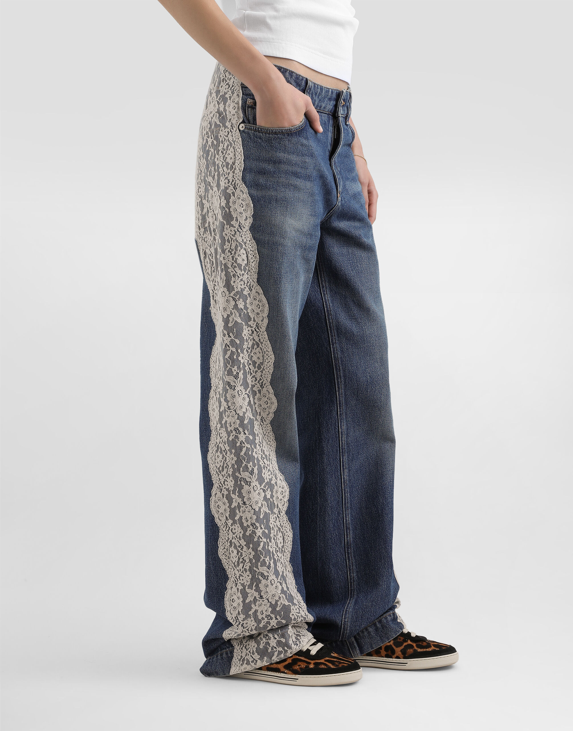DOLCE&GABBANA ジーンズ 5-pocket denim trousers in Multicolor for Women | Dolce&Gabbana® US