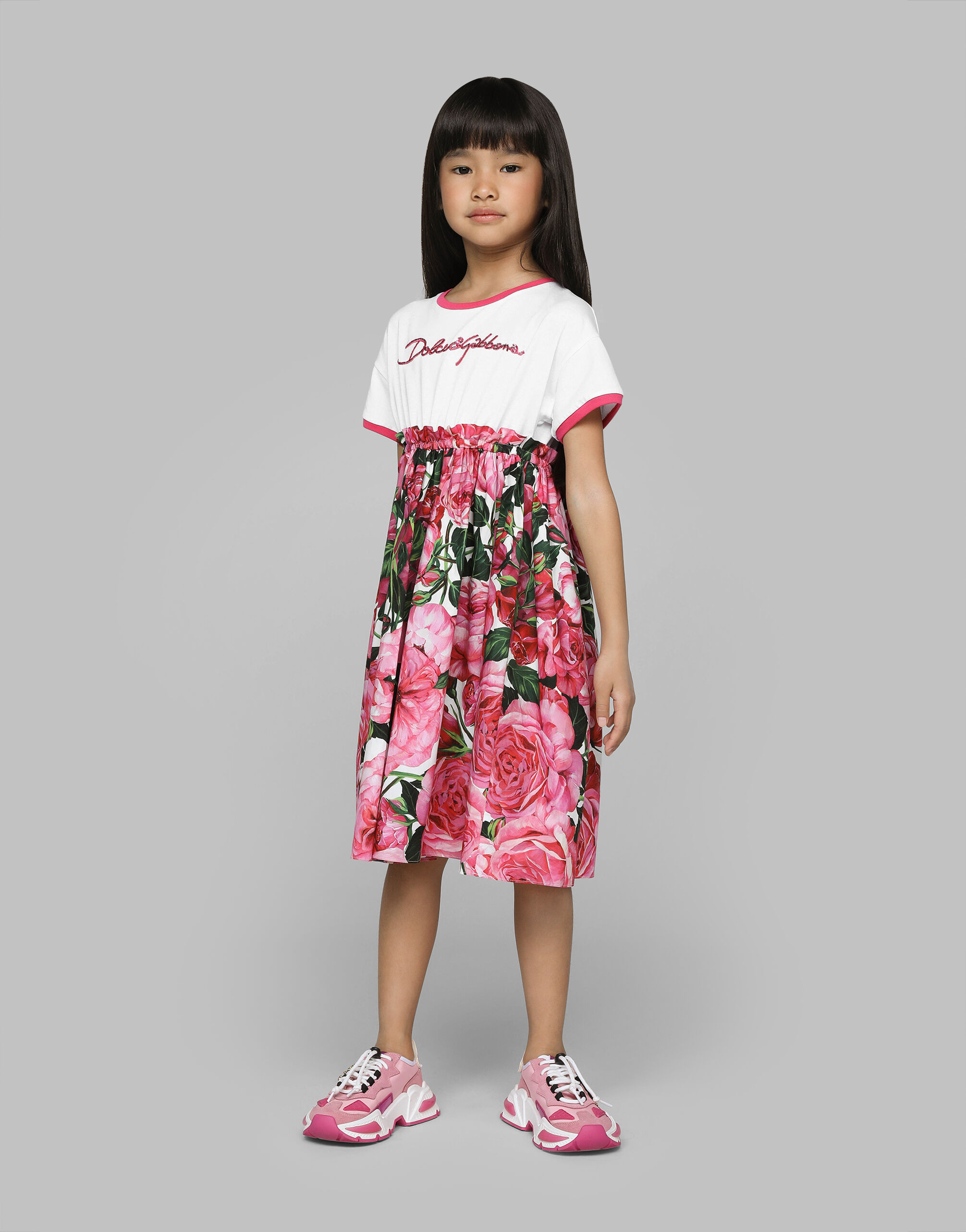 ドルチェ&ガッバーナ　2022s キッズドレス Printのガールズ ABITO MANICHE CORTE | Dolce&Gabbana®
