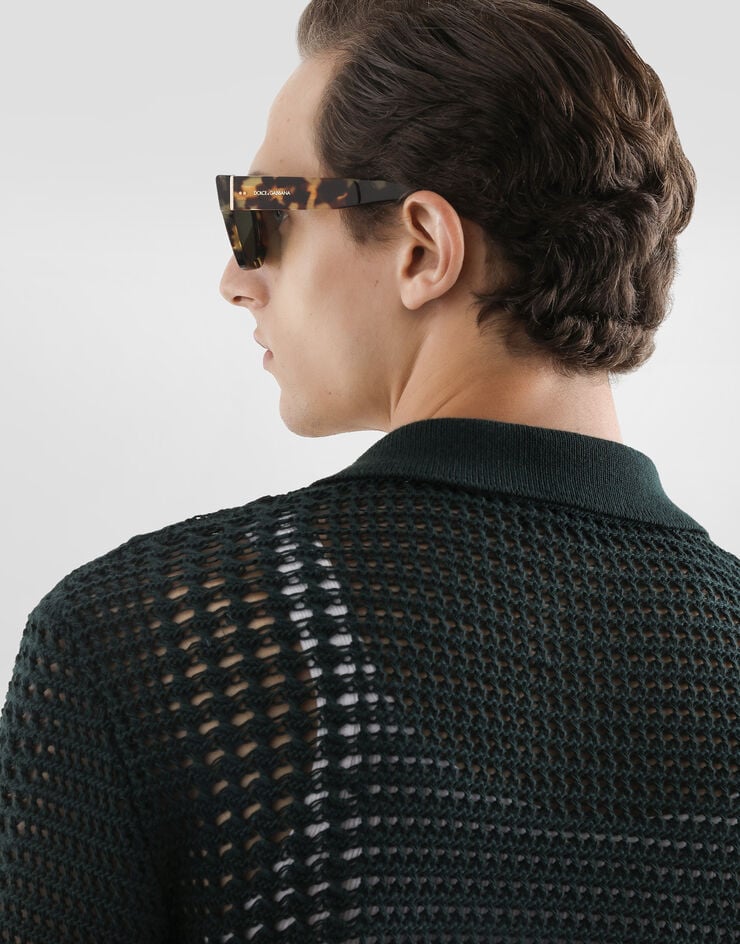 Dolce & Gabbana Wool polo shirt Green GXZA6TJGMDC