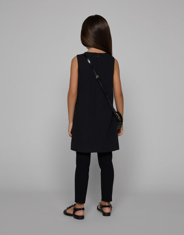Dolce & Gabbana A-Linien-Minikleid aus Cady Schwarz L53DF1G7M4Q