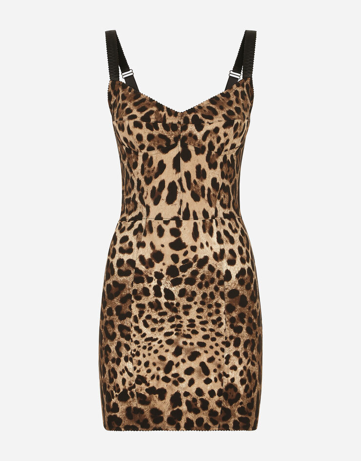 Dolce & Gabbana Vestido corsetero Estampado Animalier F63G8TFSADD