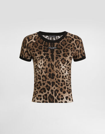 Dolce & Gabbana Leo-print jersey t-shirt Print F8V88TFS78S