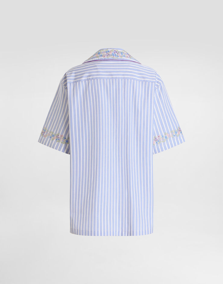 Dolce & Gabbana Cotton shirt with flower embroidery Dolce & Gabbana Cotton shirt with flower embroidery Multicolor F5U29ZGDDST