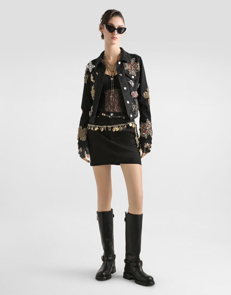 Dolce & Gabbana Denim miniskirt Multicolor F4CX1DG8NC2