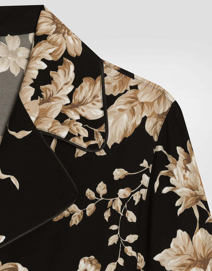 Dolce & Gabbana Rose-print silk vanity shirt Dolce & Gabbana Rose-print silk vanity shirt Print F5Q03TFSA7Y