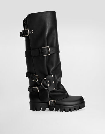 Dolce & Gabbana Boots in rubber and calfskin Black CU1288AX872