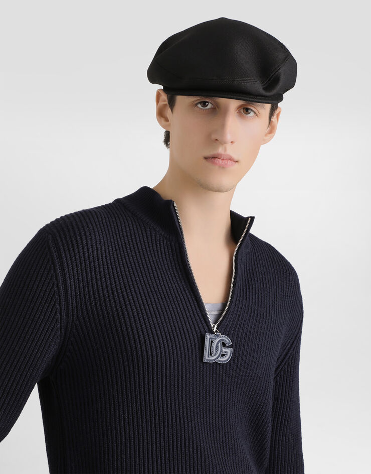 Dolce & Gabbana Jersey de cuello alto con cremallera y logotipo Azul GXW45TJCVWY