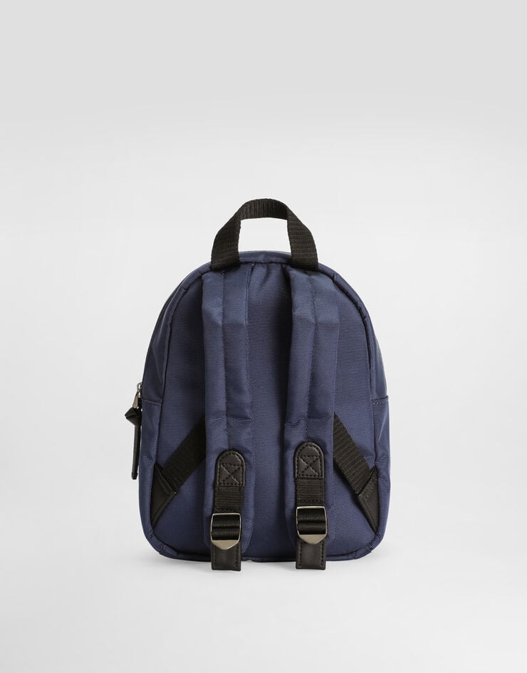 Dolce & Gabbana Nylon backpack with DG rubber patch Azure EM0141AU927