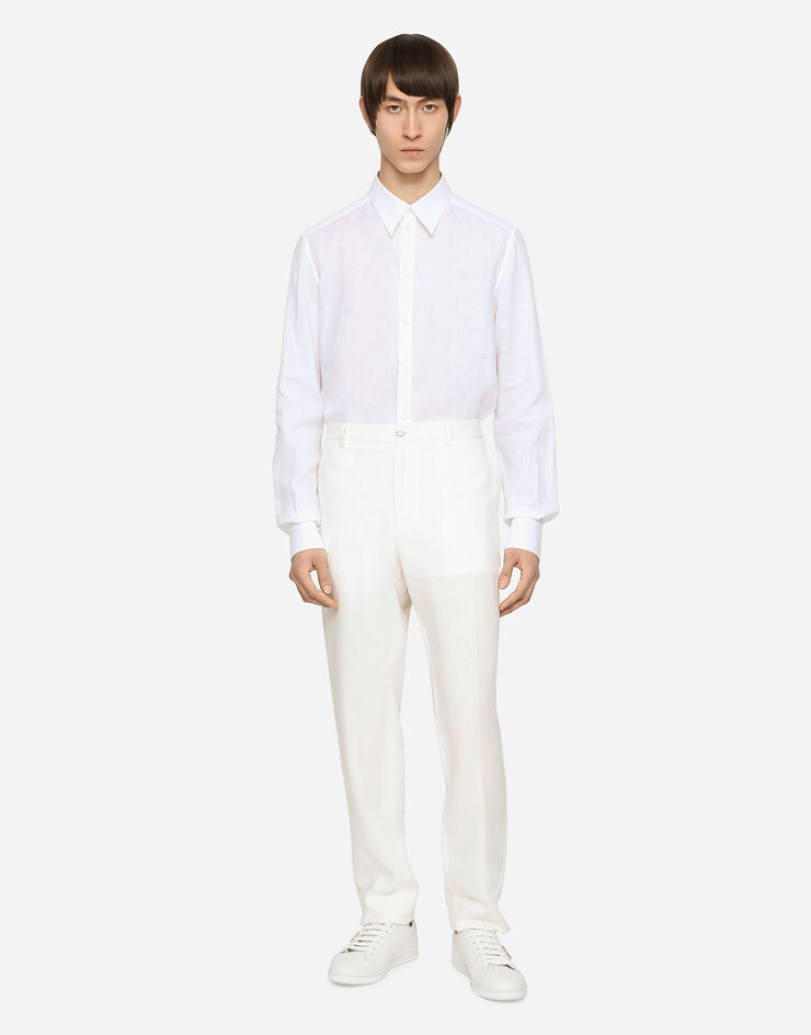 Dolce & Gabbana Льняные брюки белый GY6IETGG868