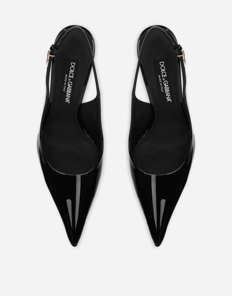 Patent leather slingbacks in Black for Women | Dolce&Gabbana®