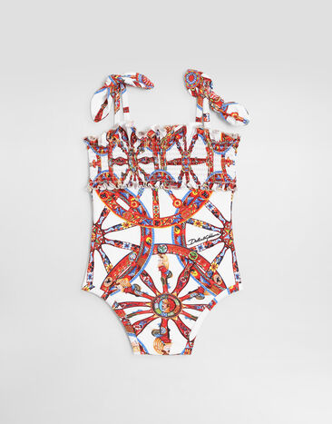 Dolce & Gabbana Carretto-print one-piece swimsuit Multicolor L2J882ON0I9