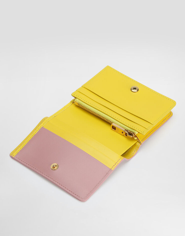 Dolce & Gabbana Portefeuille en cuir de veau à logo DG Multicolore BI1211A9M75