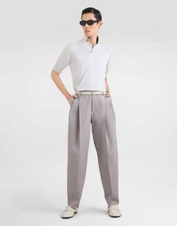 Dolce & Gabbana Silk polo shirt Dolce & Gabbana Silk polo shirt Grey GXZBTZJBSPK