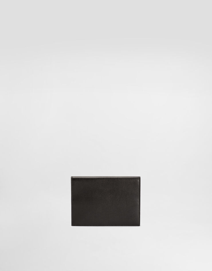 Dolce & Gabbana Calfskin passport holder with logo Multicolor BP2215AN244