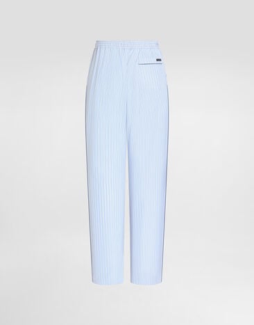 Dolce & Gabbana Pantalones en popelina de rayas Multicolor GVRMATFR510