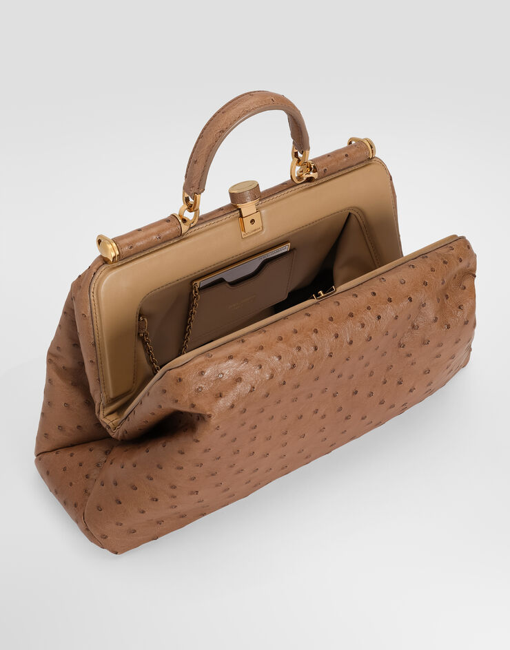 Dolce & Gabbana حقيبة يد Grandma كبيرة من جلد نعامة Dolce & Gabbana حقيبة يد Grandma كبيرة من جلد نعامة متعدد الألوان BB7992B8G31