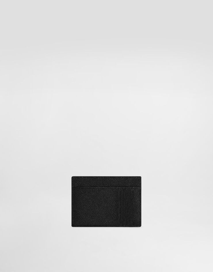 Dolce & Gabbana Kartenetui aus Kalbsleder Dauphine-Prägung Schwarz BP3325AG219