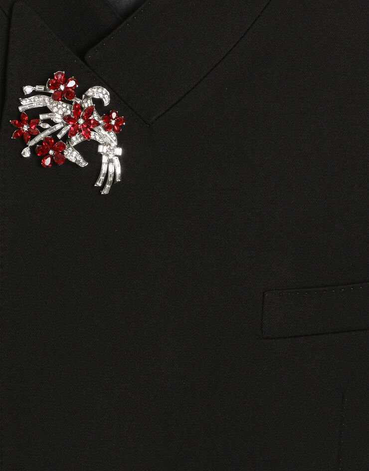 Dolce & Gabbana Double-breasted jacket inwool gabardine Black G2VO4ZFU21E