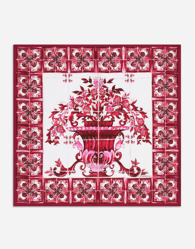 Dolce & Gabbana Majolica-print silk twill foulard (90x90) 多色 FN090RGDAOZ