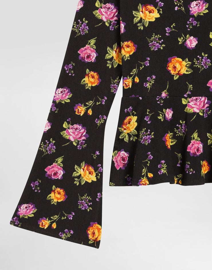 Dolce & Gabbana Small flowers-print jersey t-shirt Multicolor L5JTOCHSGAP