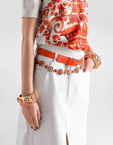Dolce & Gabbana Belt with rhinestones Gold WLS6M1W1111