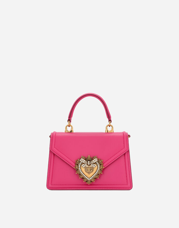 Dolce & Gabbana Маленькая сумка Devotion из телячьей кожи розовый BB6711AV893