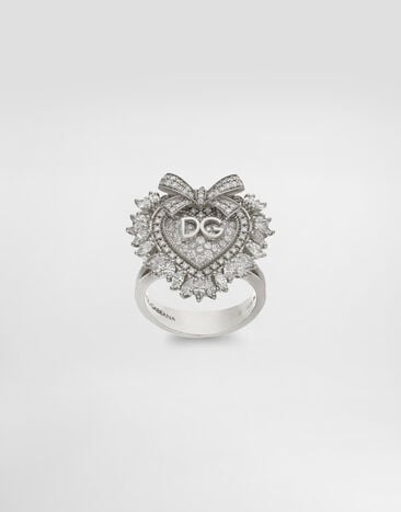 Dolce & Gabbana Devotion Ring 18-carat white gold and diamonds White WRND1KWWH01