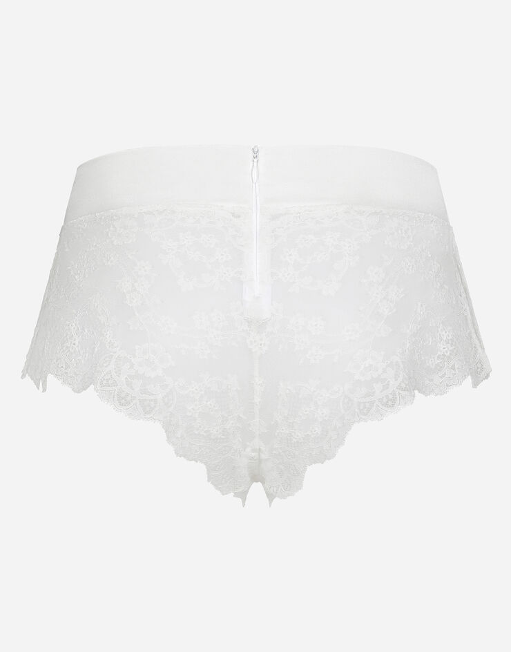Dolce & Gabbana Lace high-waisted panties with satin waistband 화이트 O2F30TONP94