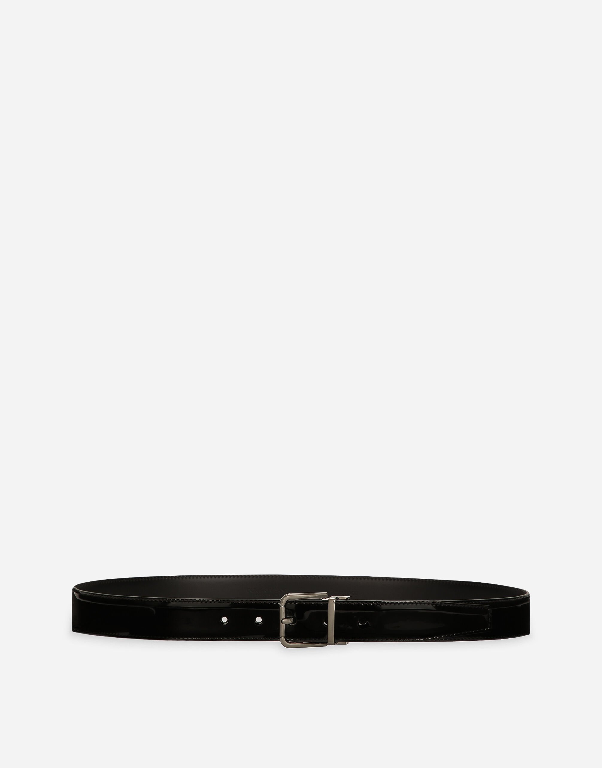 Dolce & Gabbana Patent calfskin belt Plateado G2QU6TFLSEP