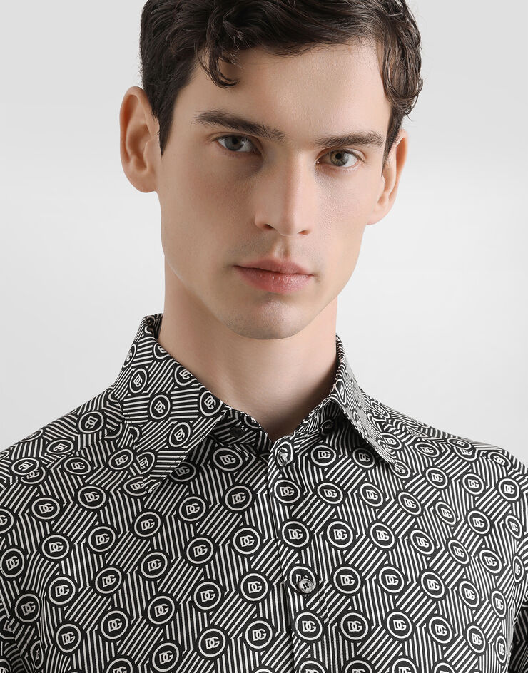Dolce & Gabbana Printed silk twill martini shirt Print G5MM4TIS1ZJ