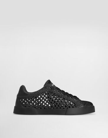 Dolce & Gabbana Sneaker Portofino aus geflochtenem Leder Dolce & Gabbana Sneaker Portofino aus geflochtenem Leder Black CS2350A0806