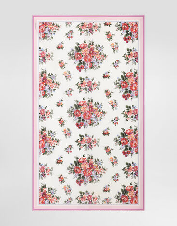 Dolce & Gabbana Flower bouquet-print cotton batiste sarong Multicolor O4A01JON0EJ