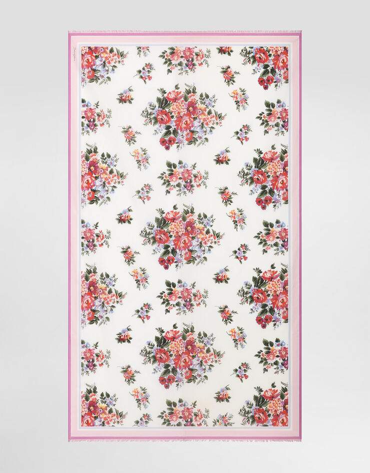 Dolce & Gabbana Flower bouquet-print cotton batiste sarong Multicolor O4A01JON0EJ