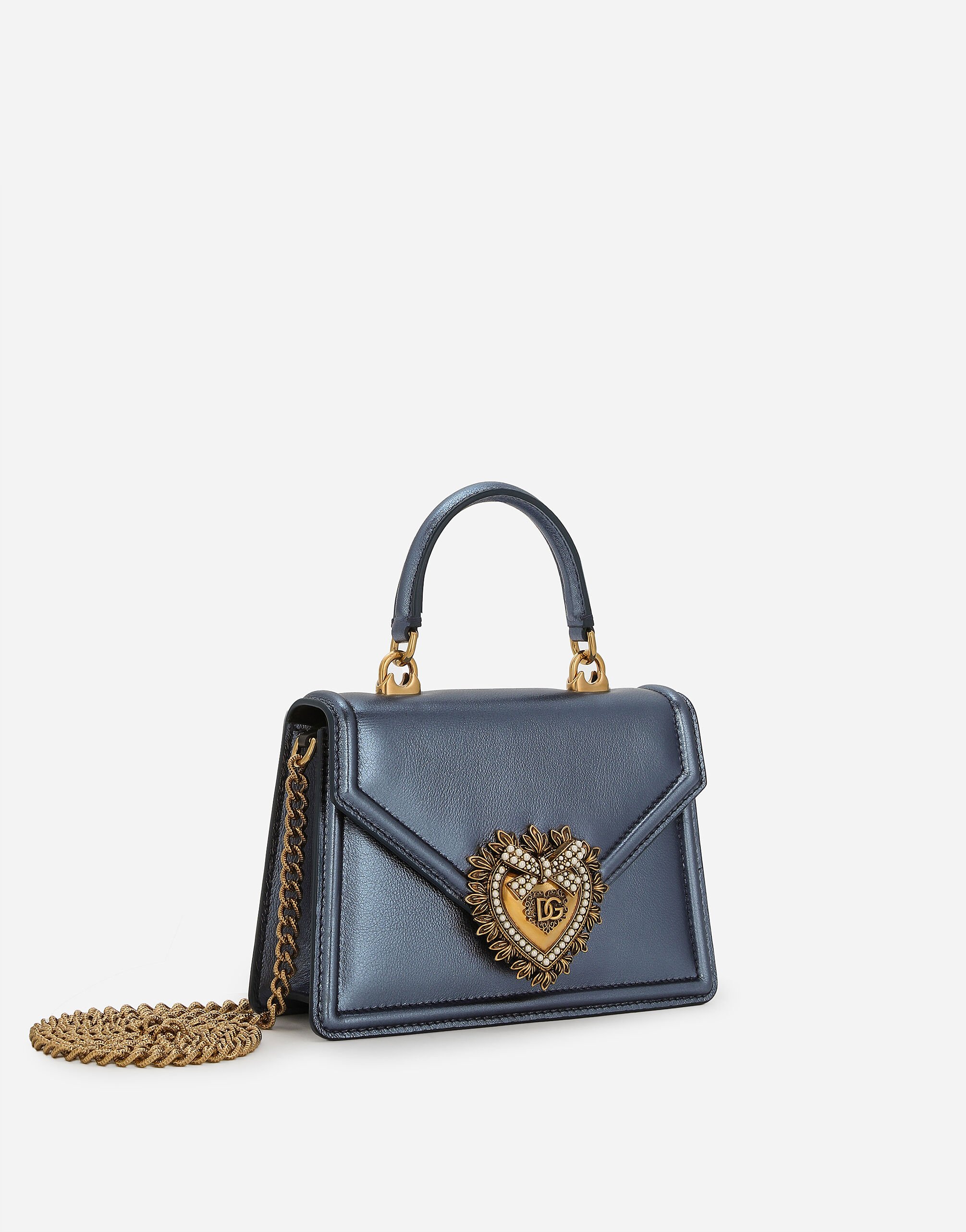 Sac a anse superieure Devotion petit format en Bleu pour femme Dolce Gabbana